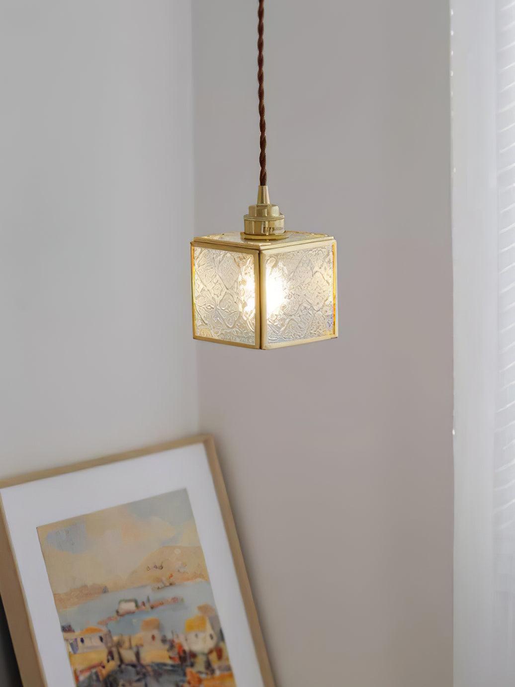 Patterned Glass Pendant Lamp - Lumpaz