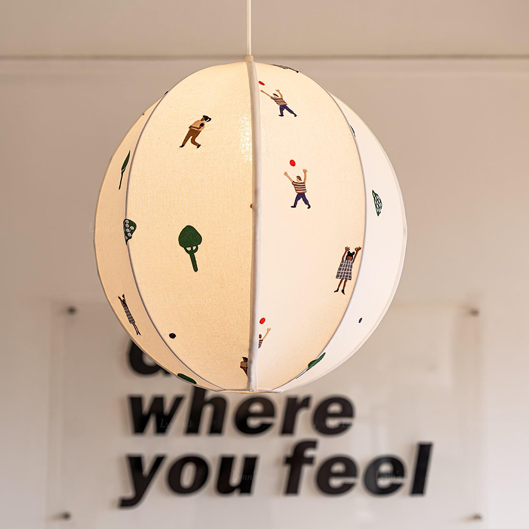 Park Embroidered Textile Pendant Lamp - Lumpaz