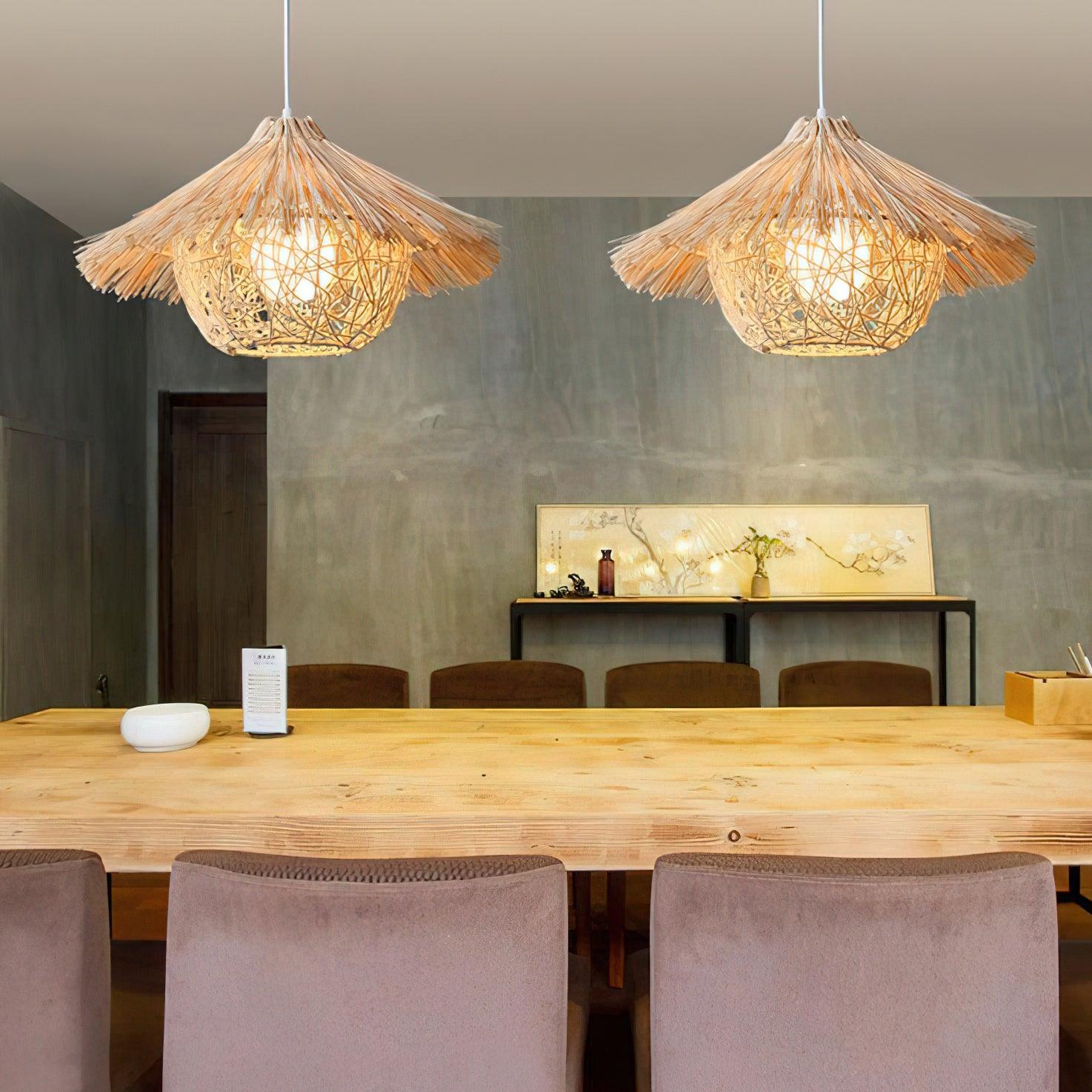 Straw Hat Pendant Light - Lumpaz