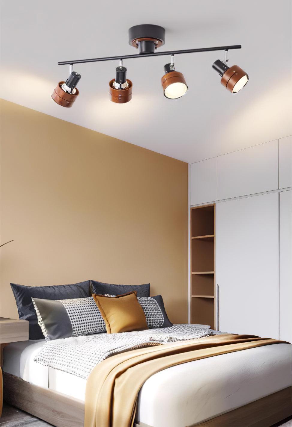 Wooden Adjustable Spot Ceiling Lamp - Lumpaz