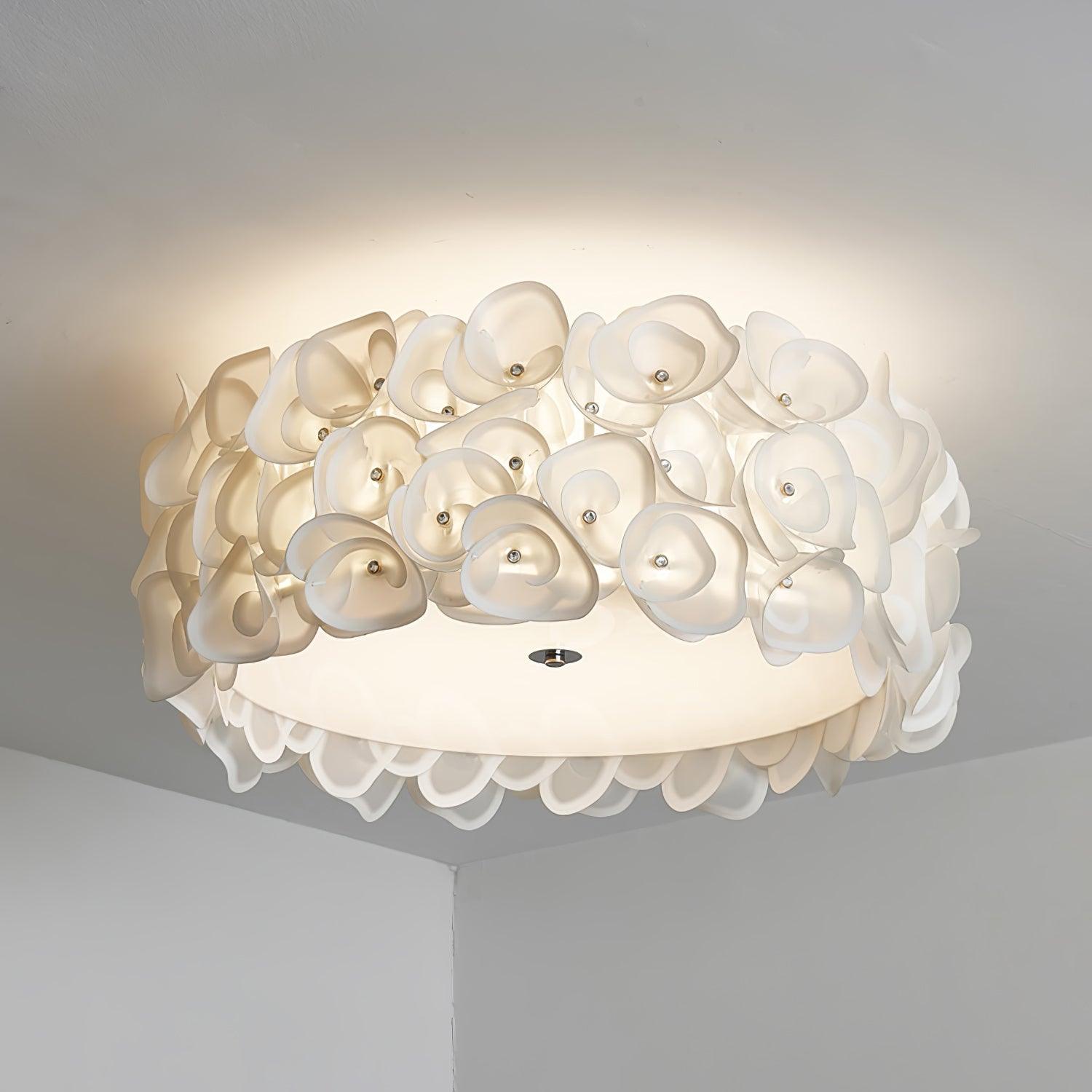 White Hydrangea Ceiling Lamp - Lumpaz