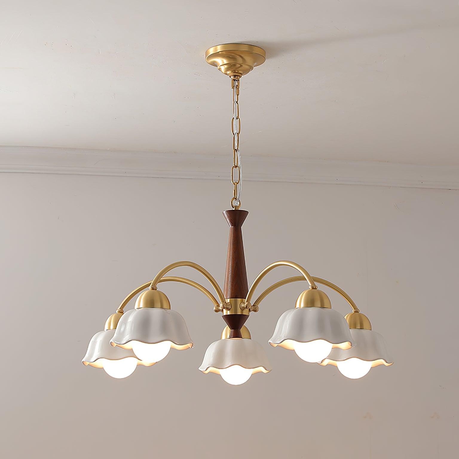 Swedish Modern Brass Chandelier - Lumpaz