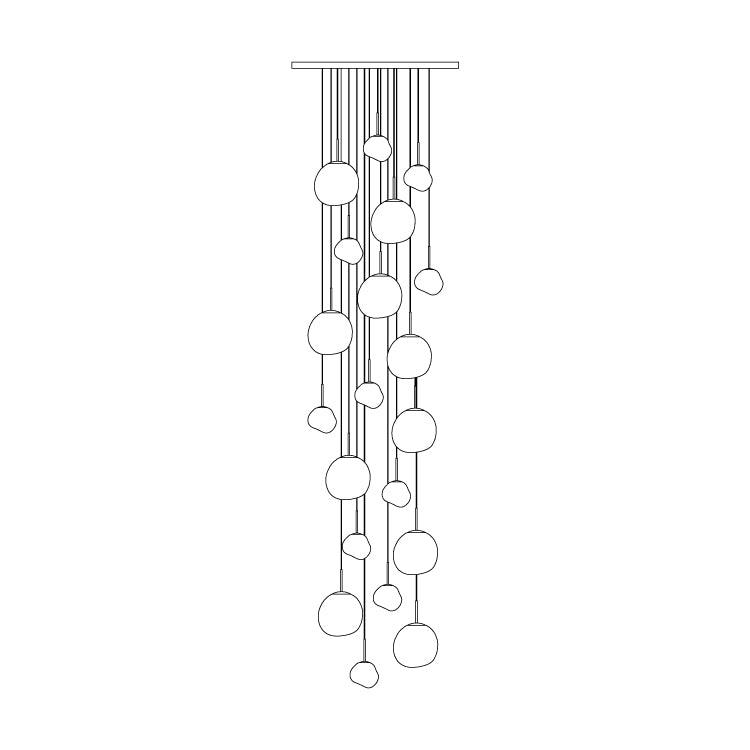 Multi Lava Round Pendant Lamp - Lumpaz