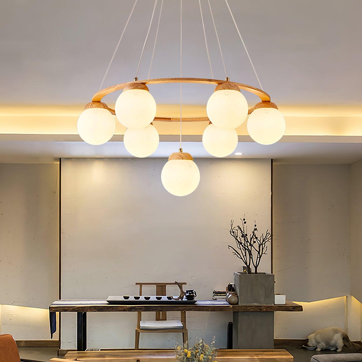 Nuura Miira Wood Chandelier - Lumpaz