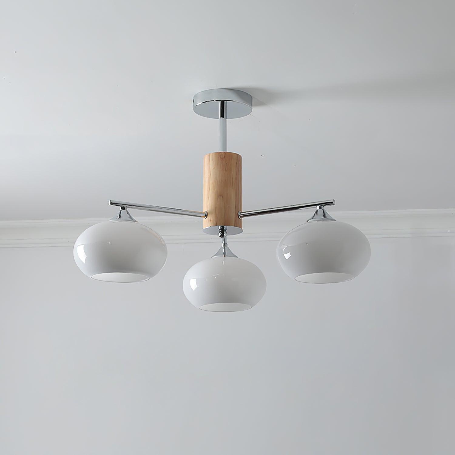 Elliptical Persimmon Chandelier - Lumpaz