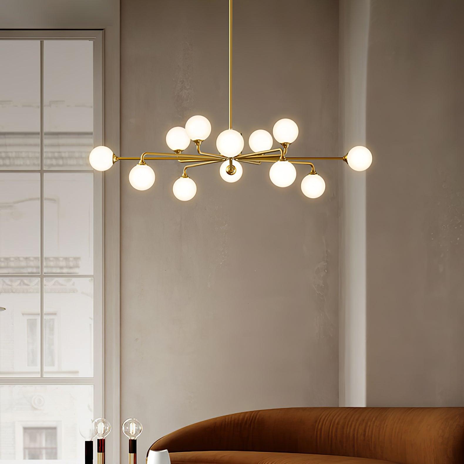 Staggered Glass Globes Chandelier - Lumpaz
