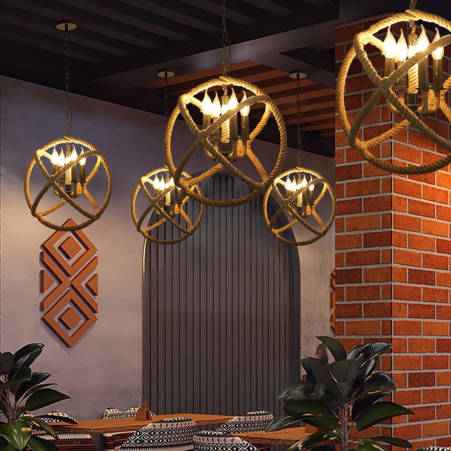 Retro Hemp Rope Interesting Pendant Light - Lumpaz