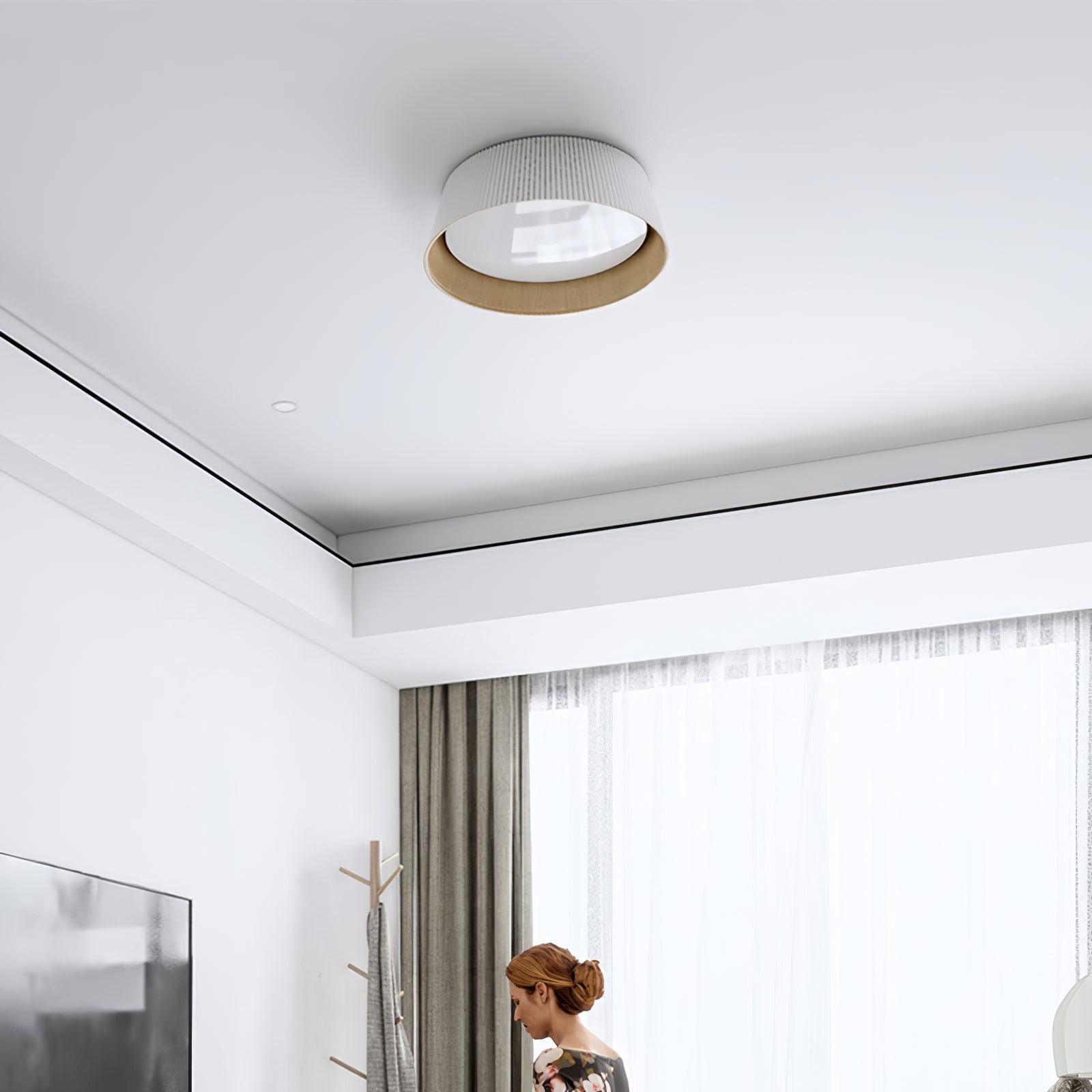 Modern Ribbed Ceiling Light - Lumpaz