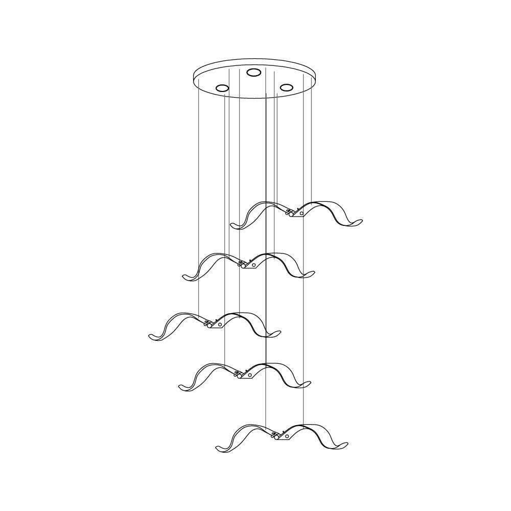 Large Seagull Chandelier - Lumpaz