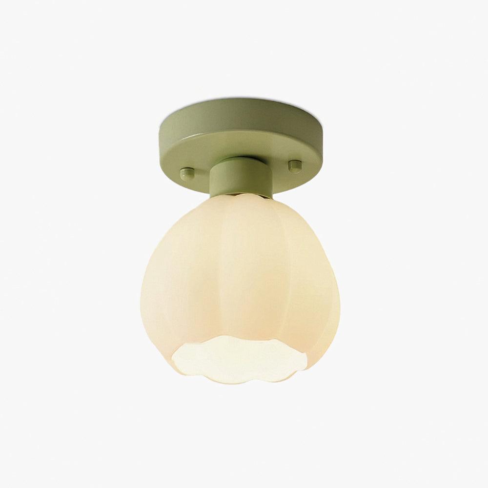 Flower Shaded Semi Flushmount Light - Lumpaz