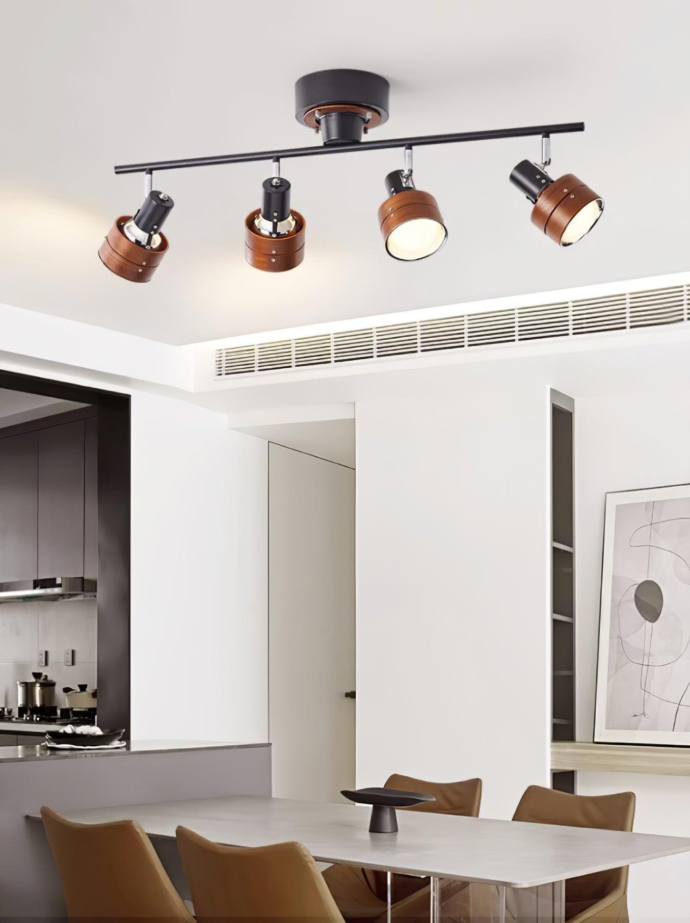 Wooden Adjustable Spot Ceiling Lamp - Lumpaz