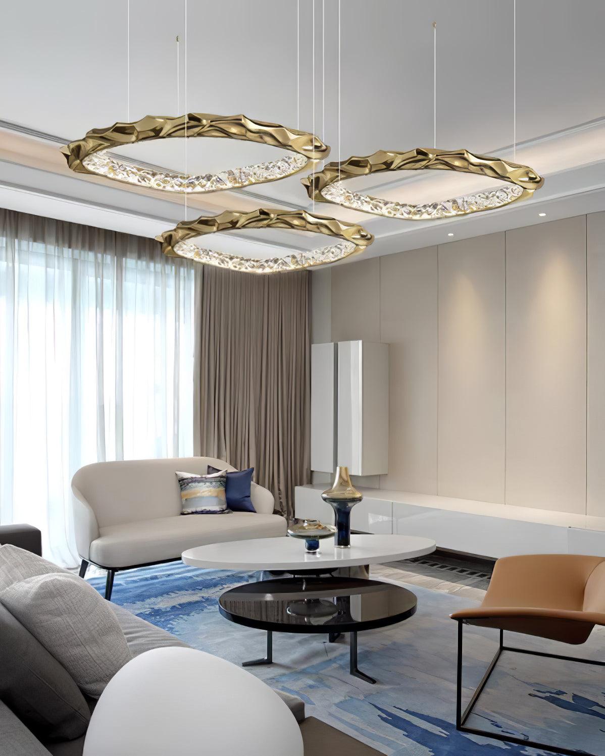 Resin Circlet Brass Pendant Lamp - Lumpaz