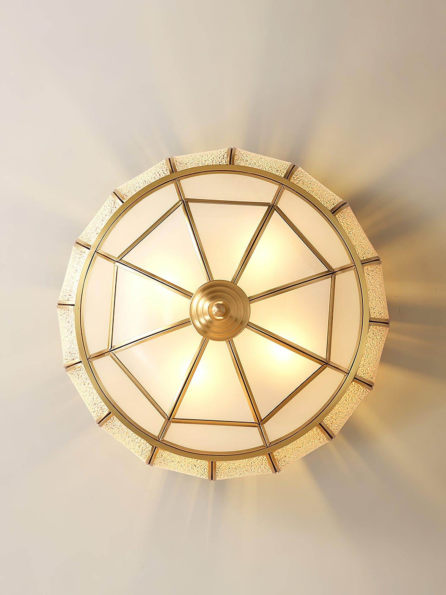 Colonial Glass Drum Ceiling Light - Lumpaz