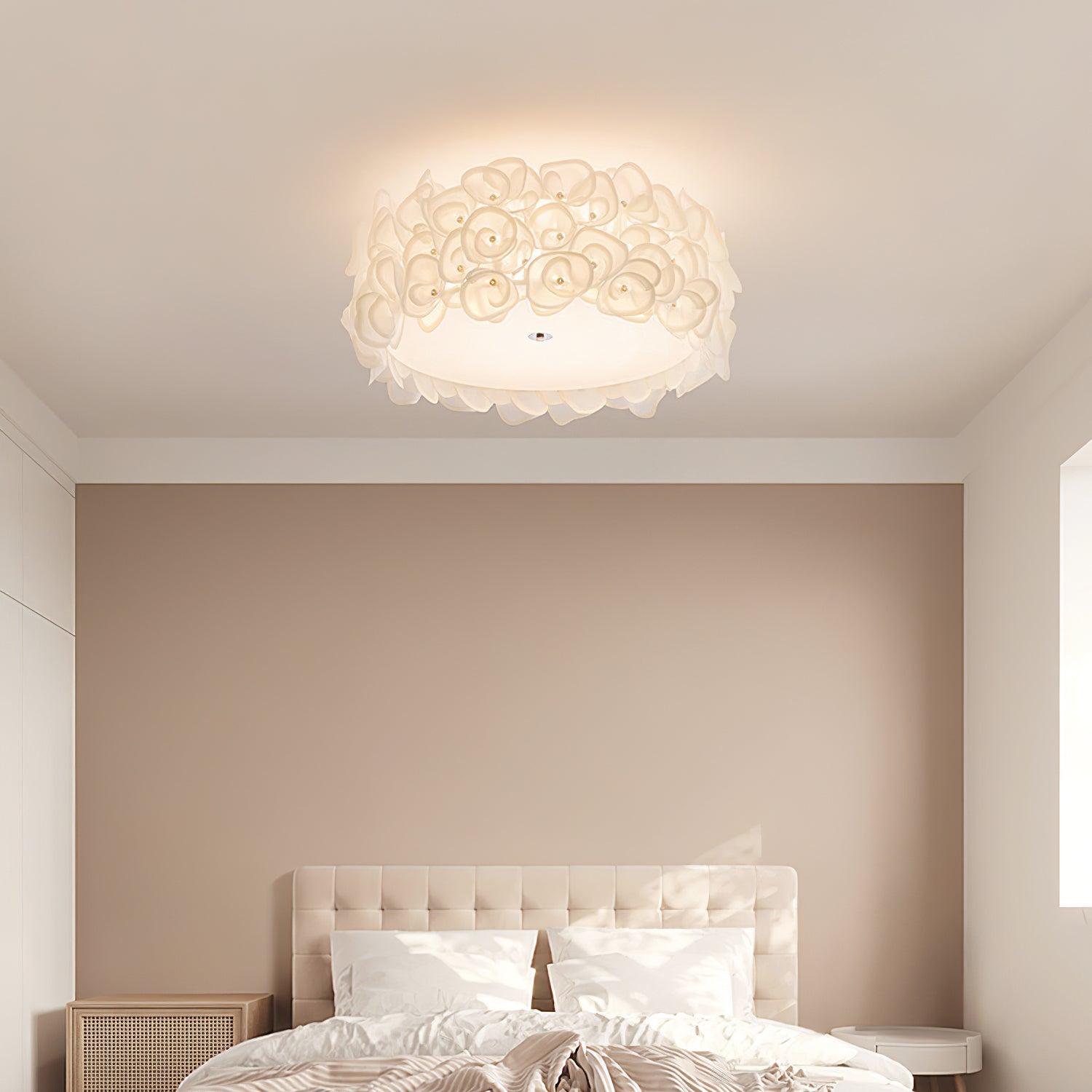 White Hydrangea Ceiling Lamp - Lumpaz