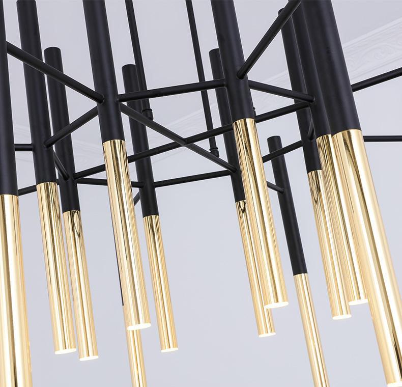 Metal Tubular Chandelier - Lumpaz