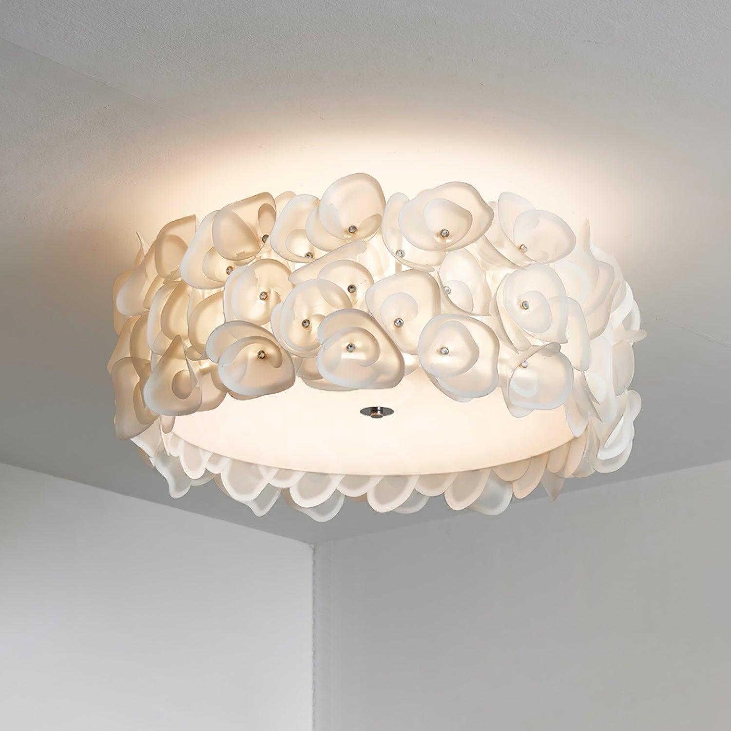 White Hydrangea Ceiling Lamp - Lumpaz