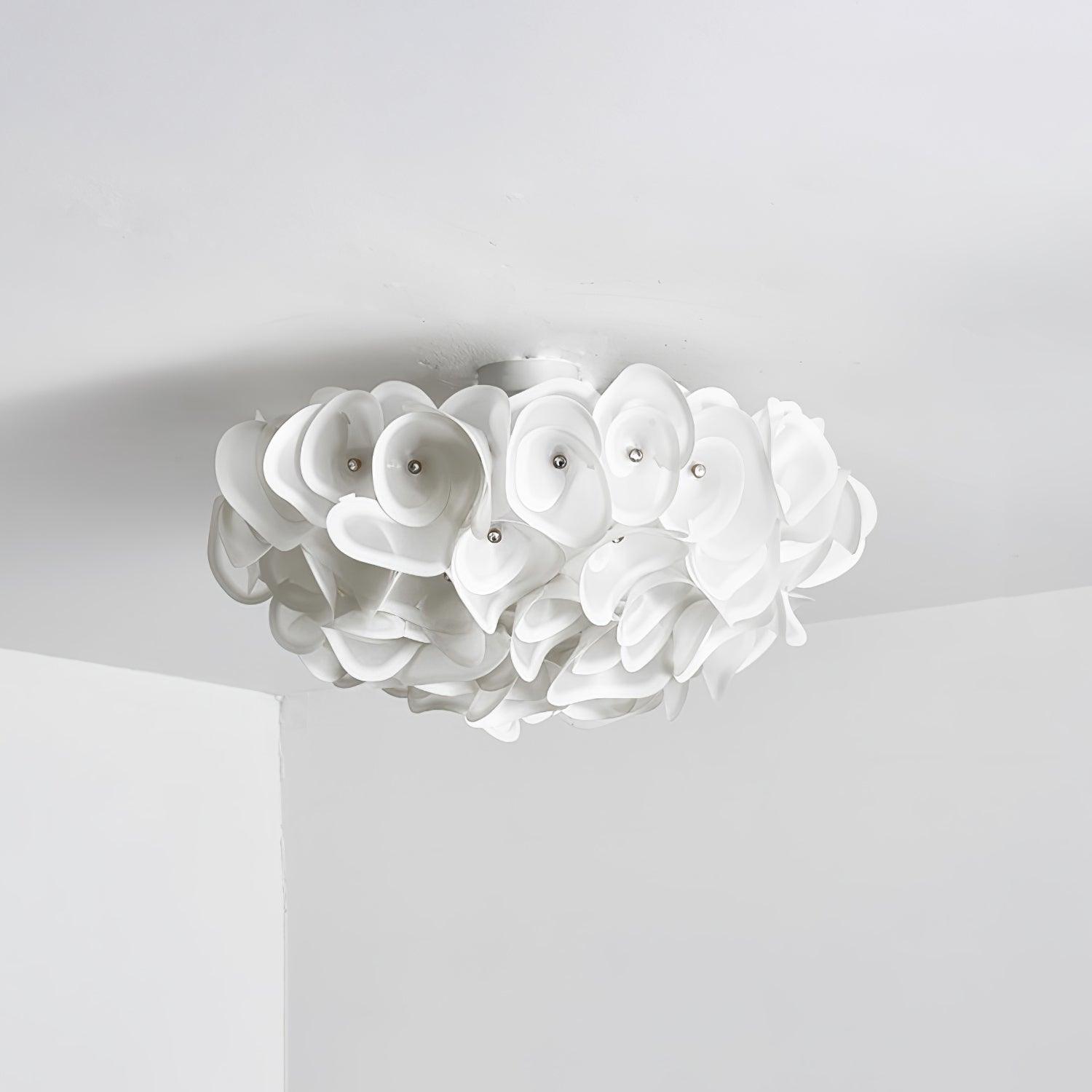 White Hydrangea Ceiling Lamp - Lumpaz