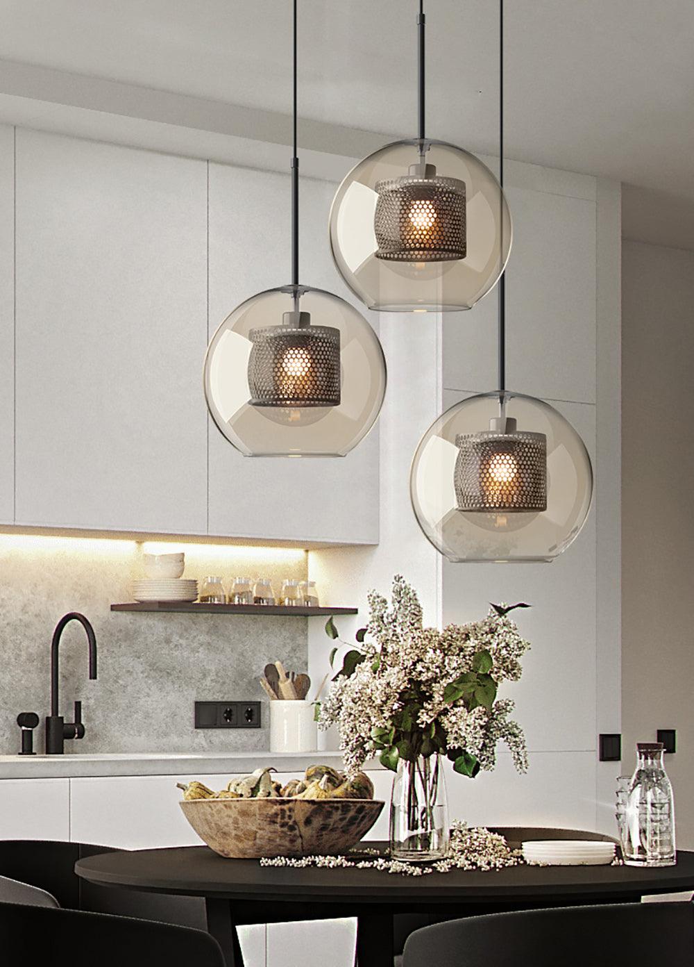 Combined Chiswick Glass Pendant Light - Lumpaz