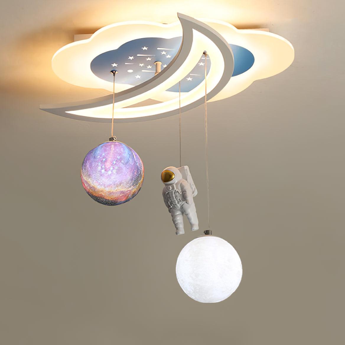 Space Astronaut Star Ceiling Lamp - Lumpaz