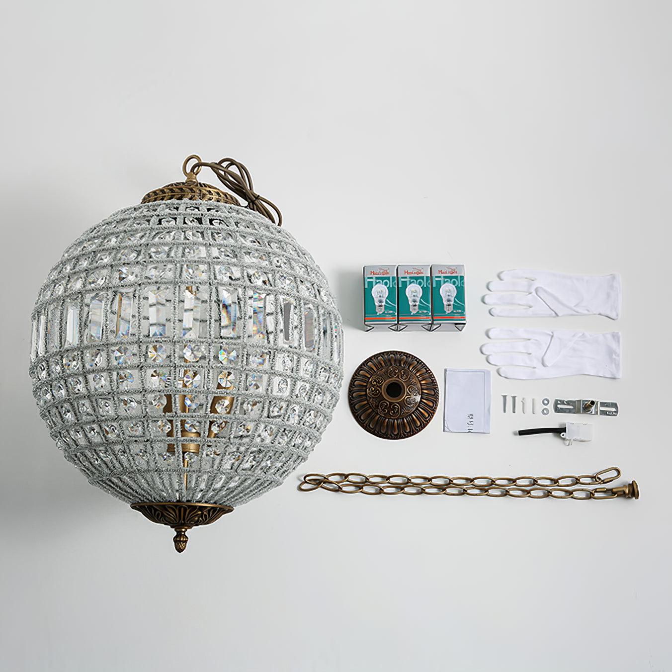 Traditional Gold Globe Chandelier - Lumpaz