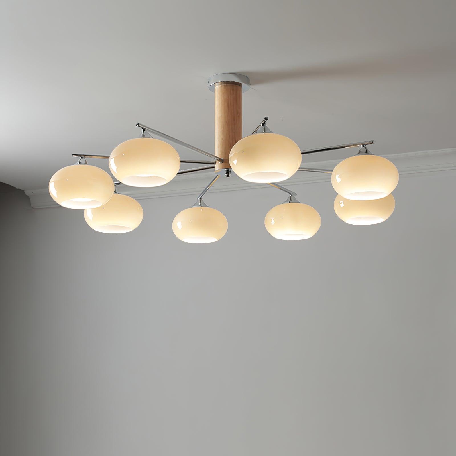 Elliptical Persimmon Chandelier - Lumpaz