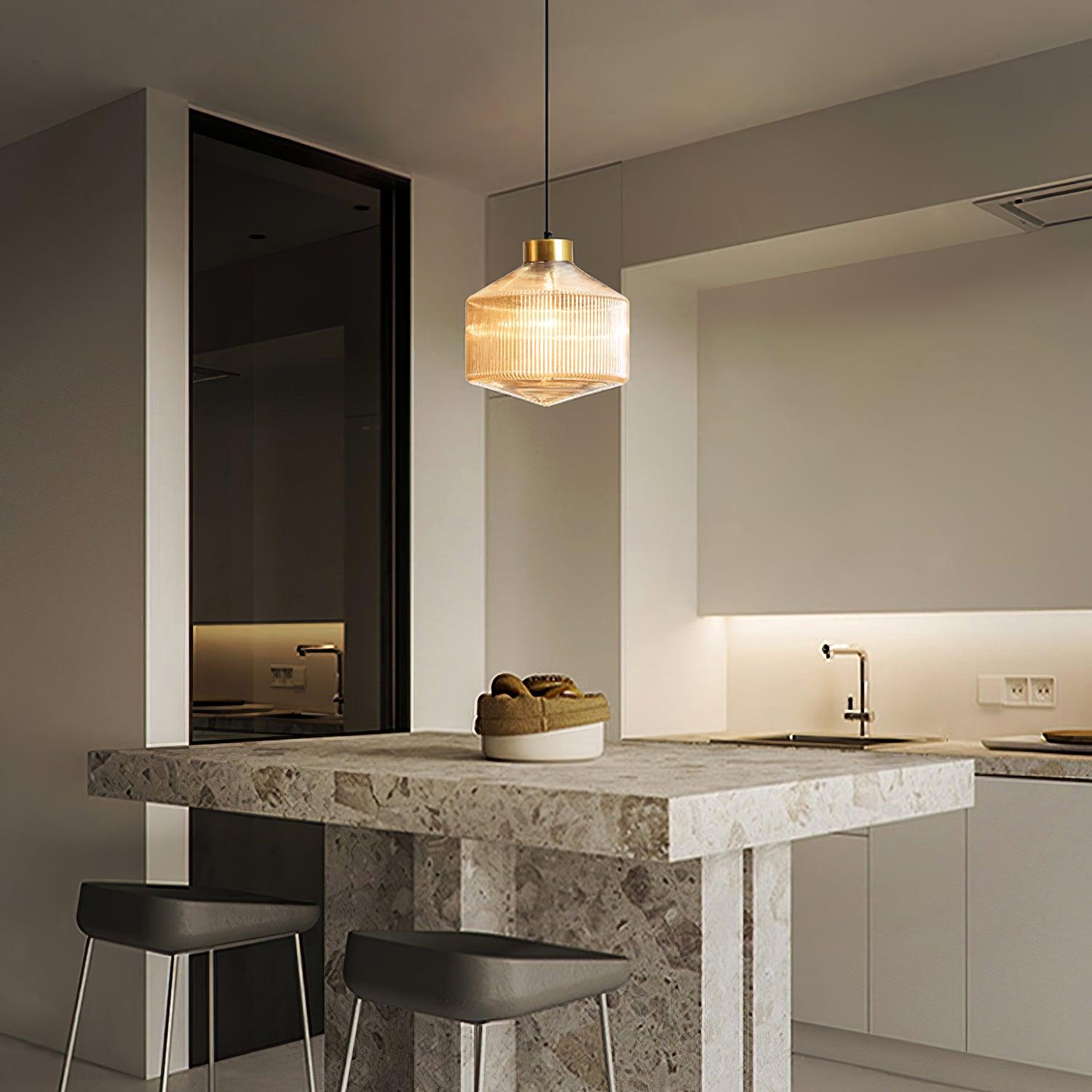 Striped Spinning Top Pendant Light - Lumpaz