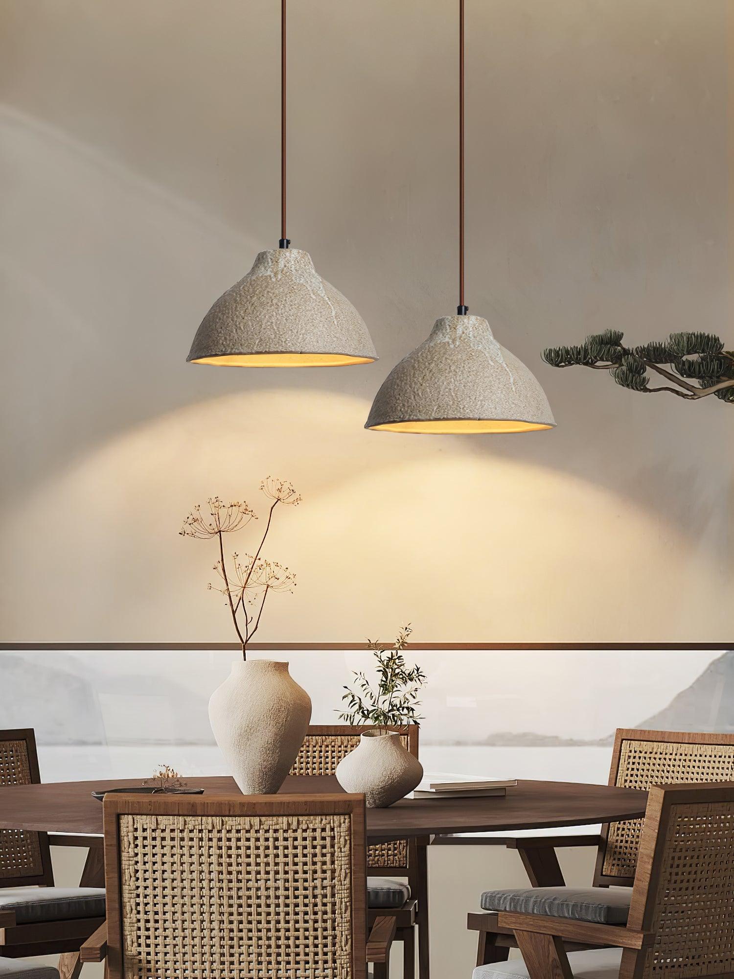 Raku Retro Ceramic Pendant Lamp - Lumpaz