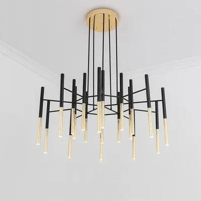 Metal Tubular Chandelier - Lumpaz