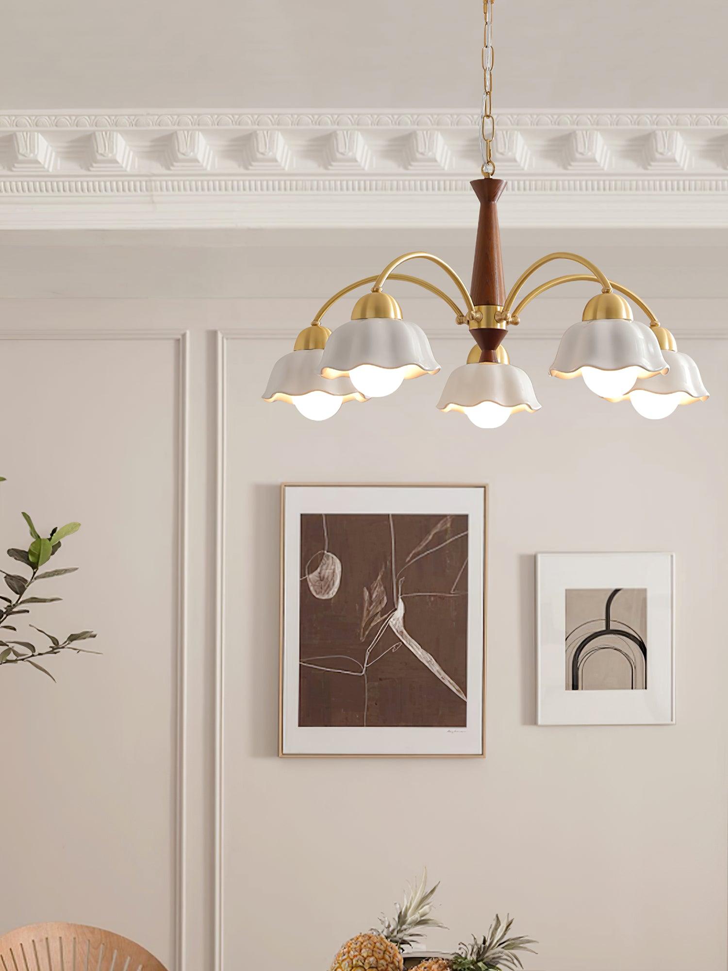 Swedish Modern Brass Chandelier - Lumpaz