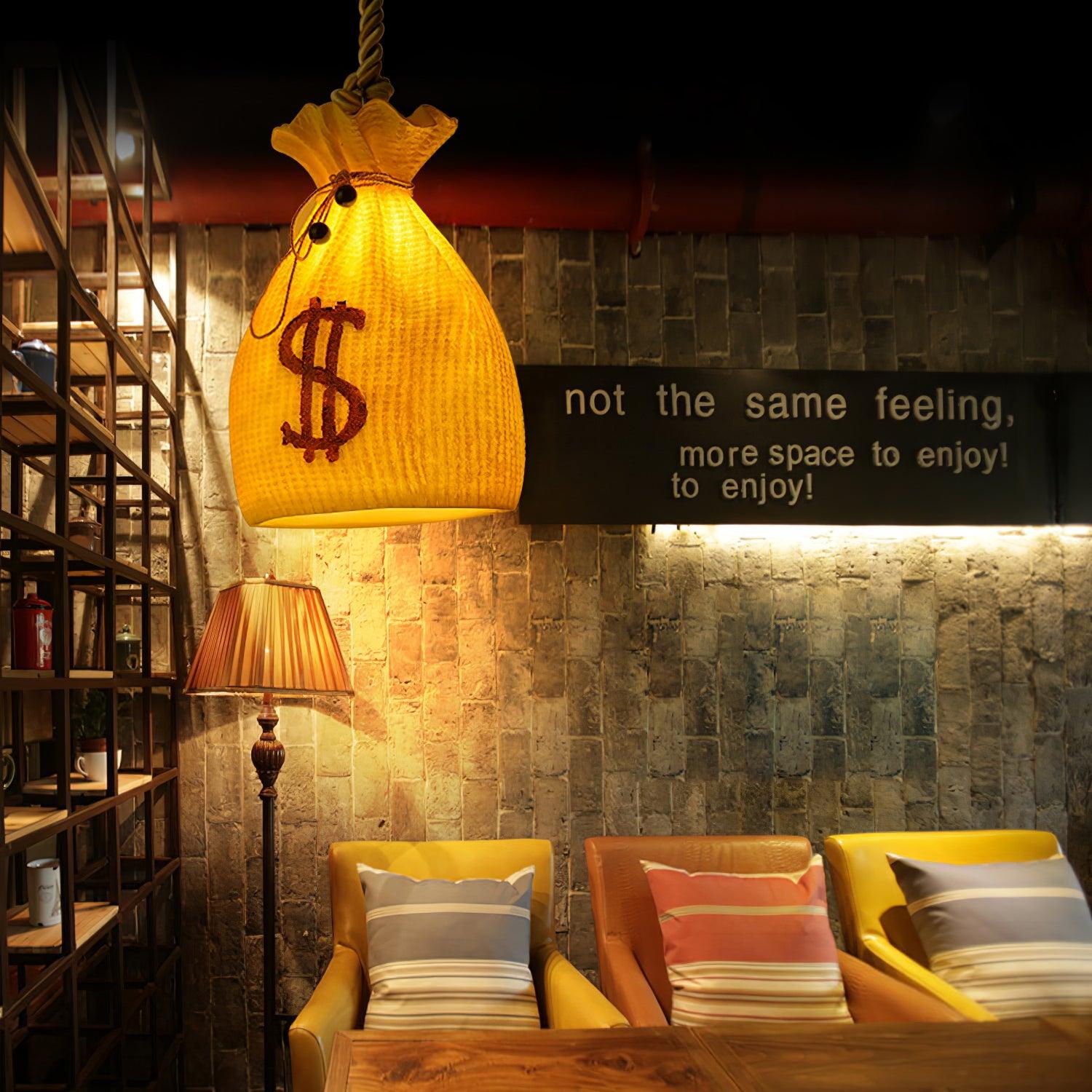 Prosperity Pouch Resin Pendant Lamp - Lumpaz