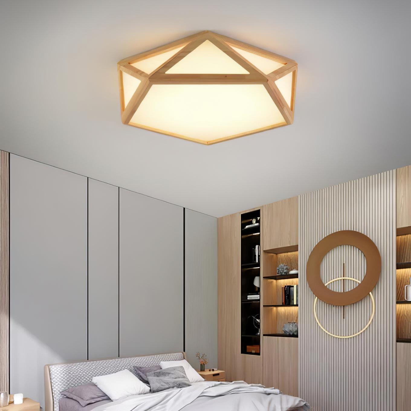 Diamond Wooden Ceiling Lamp - Lumpaz