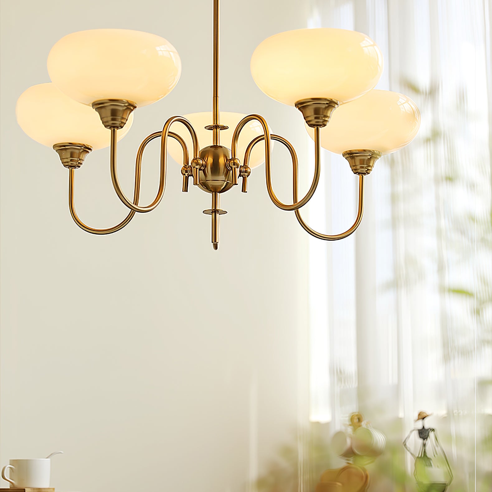 Creamy Persimmon Chandelier - Lumpaz
