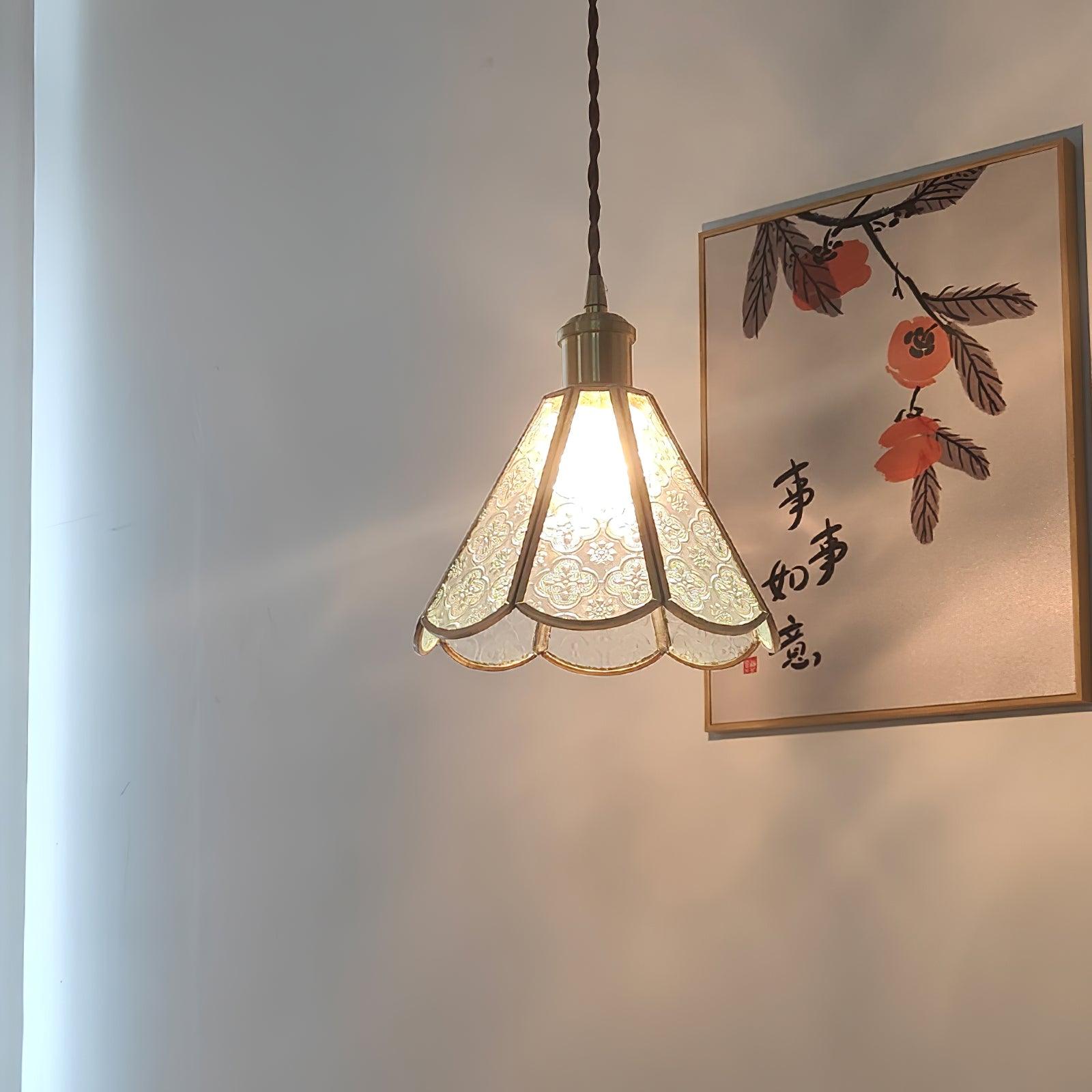 Patterned Glass Pendant Lamp - Lumpaz