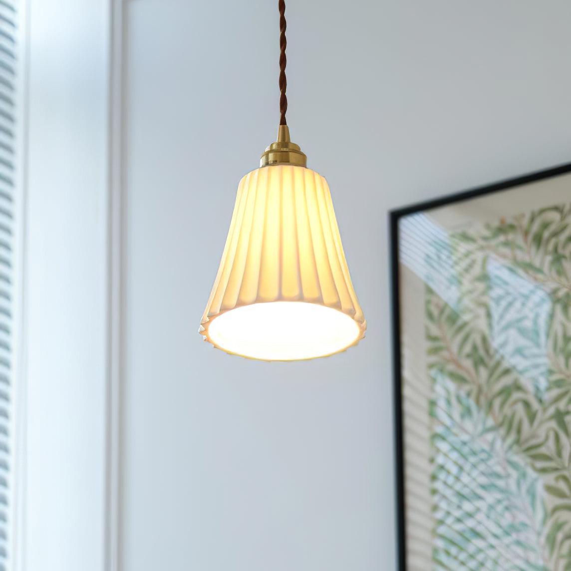 Trumpet Ceramic Pendant Light - Lumpaz