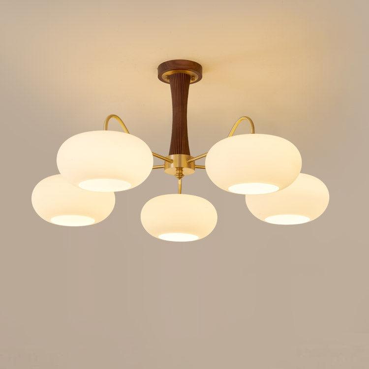 Brass Wooden Persimmon Ceiling Lamp - Lumpaz