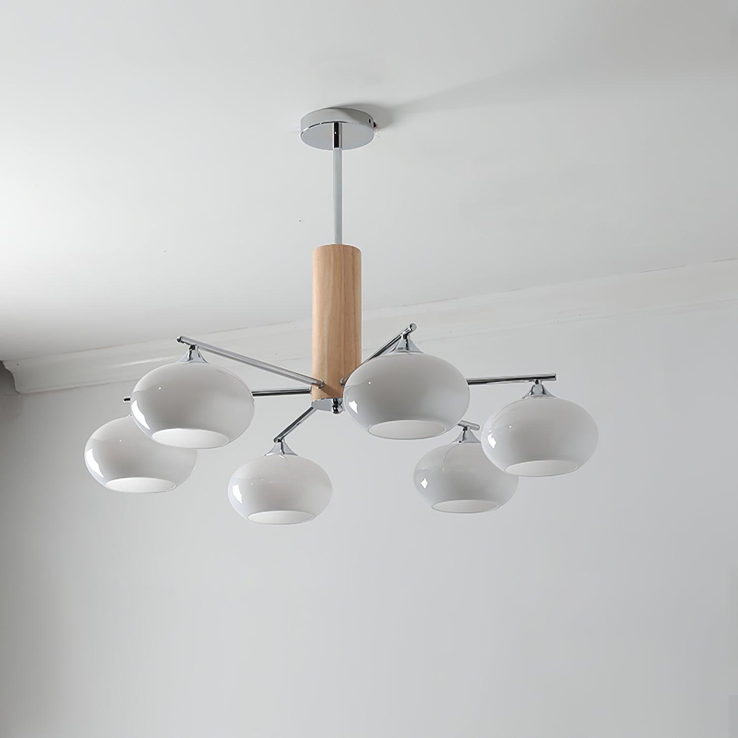 Elliptical Persimmon Chandelier - Lumpaz