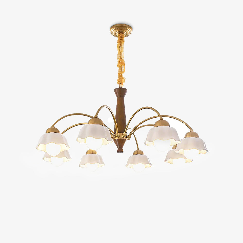 Swedish Modern Brass Chandelier - Lumpaz