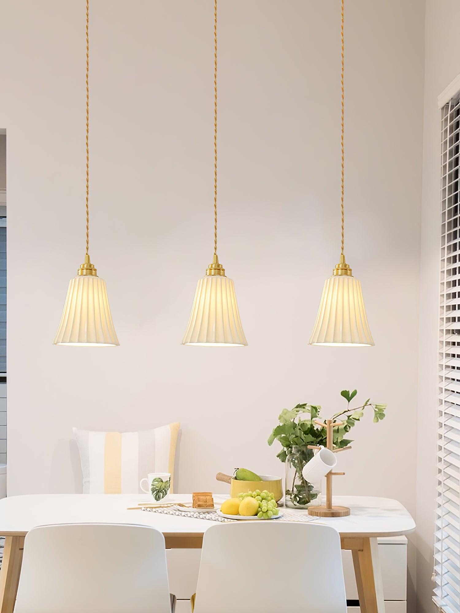 Trumpet Ceramic Pendant Light - Lumpaz