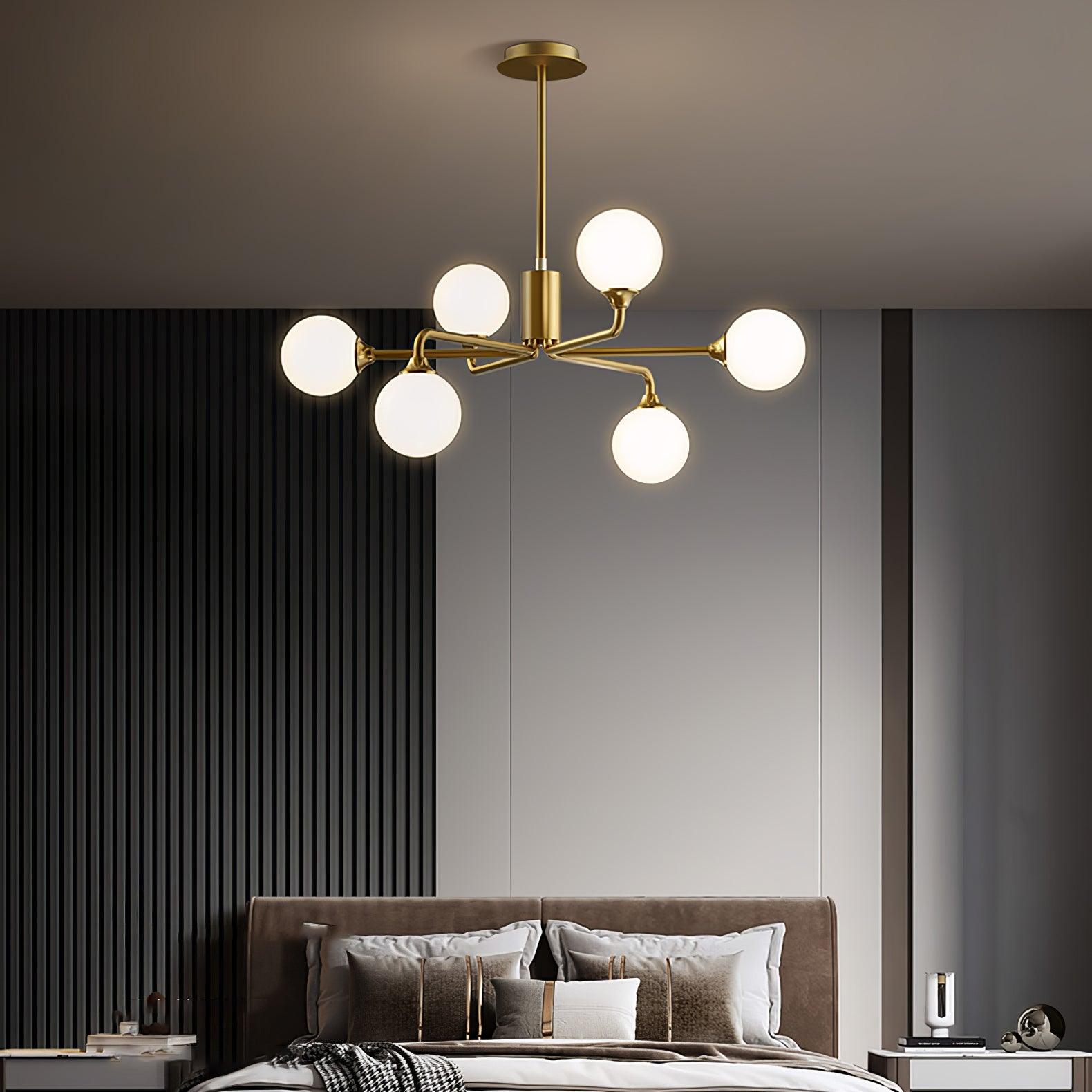 Staggered Glass Globes Chandelier - Lumpaz