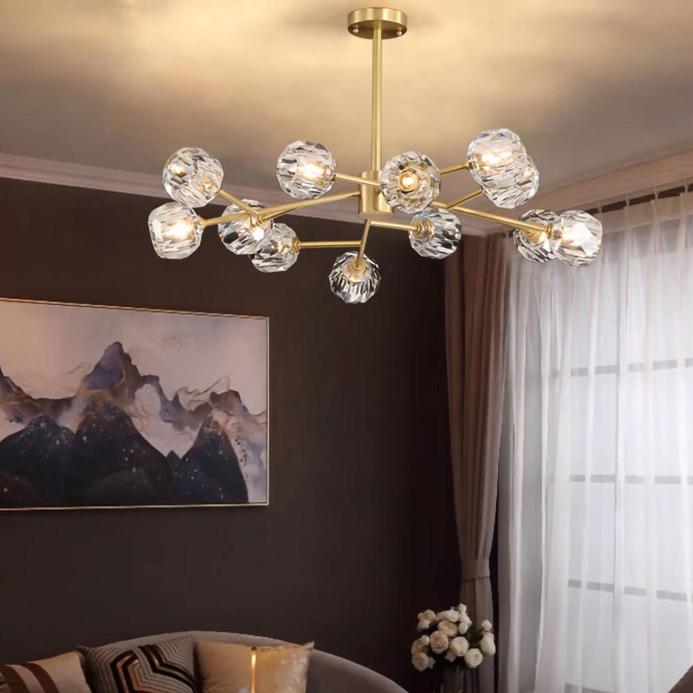Crystal Ball Round Cluster Chandelier - Lumpaz