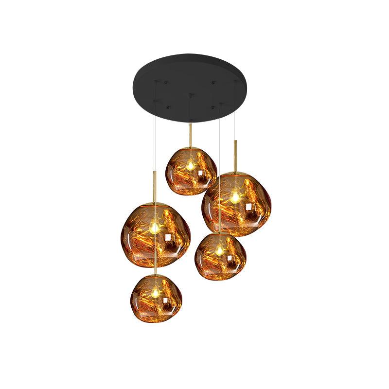 Multi Lava Round Pendant Lamp - Lumpaz