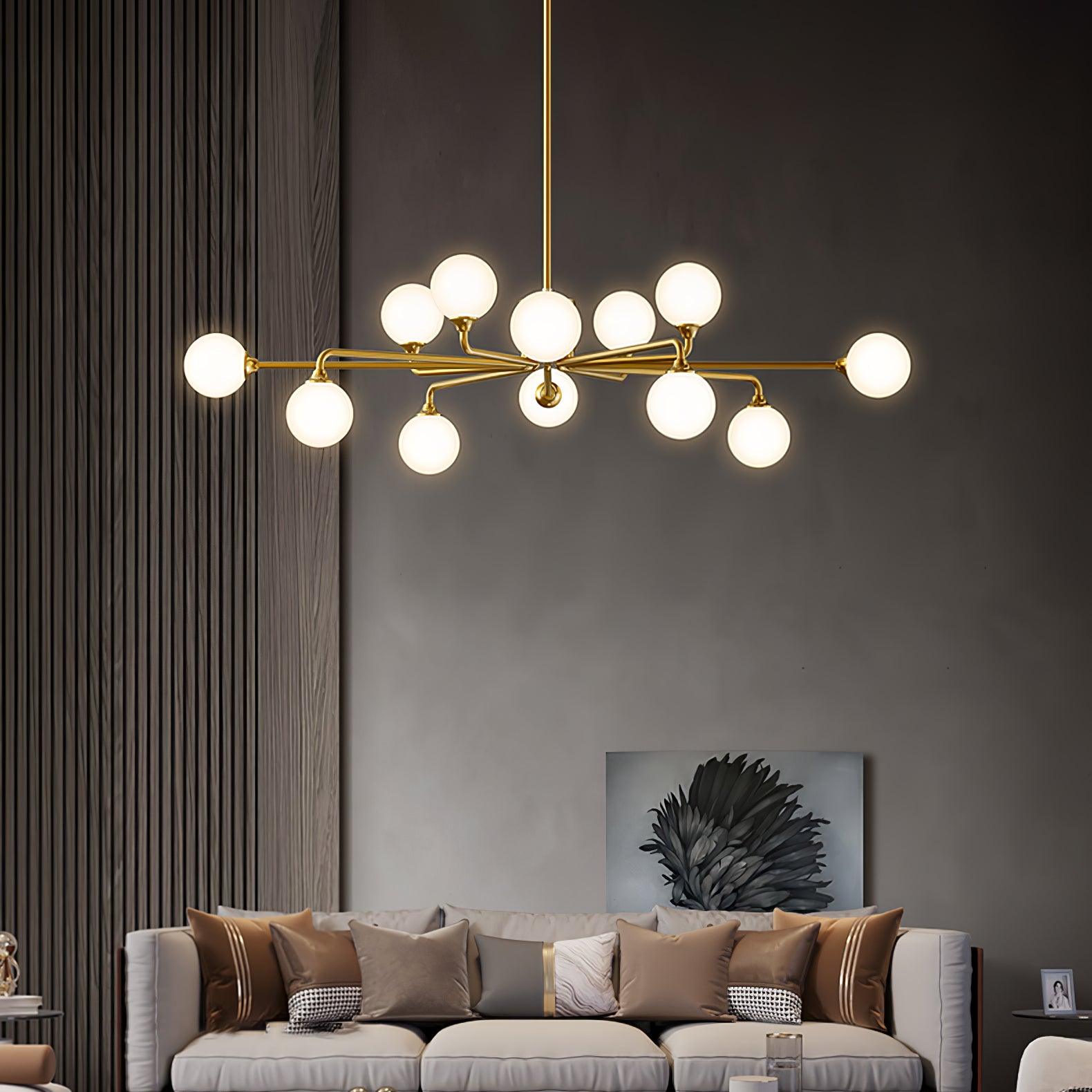 Staggered Glass Globes Chandelier - Lumpaz