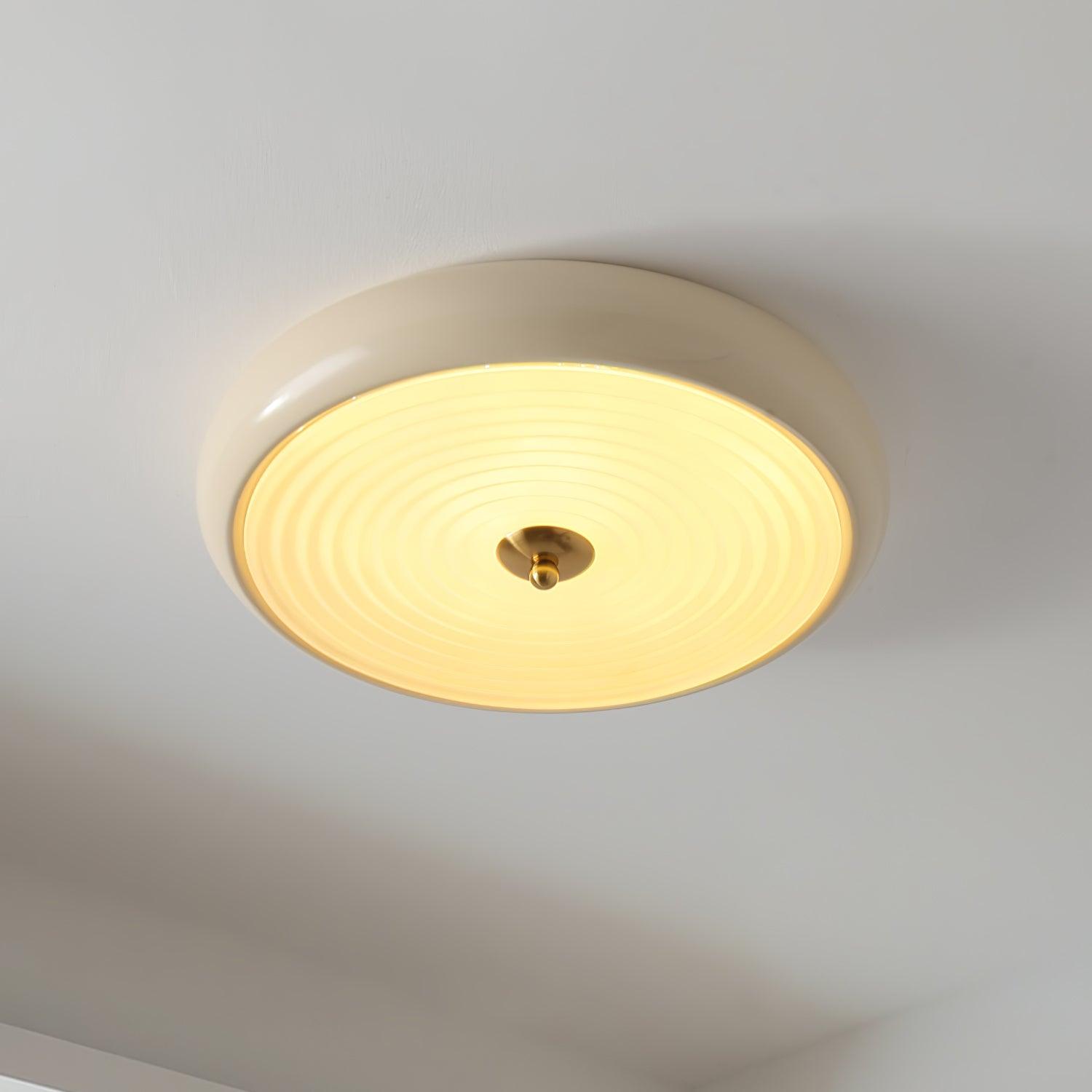 Ripple Cream Ceiling Lamp - Lumpaz