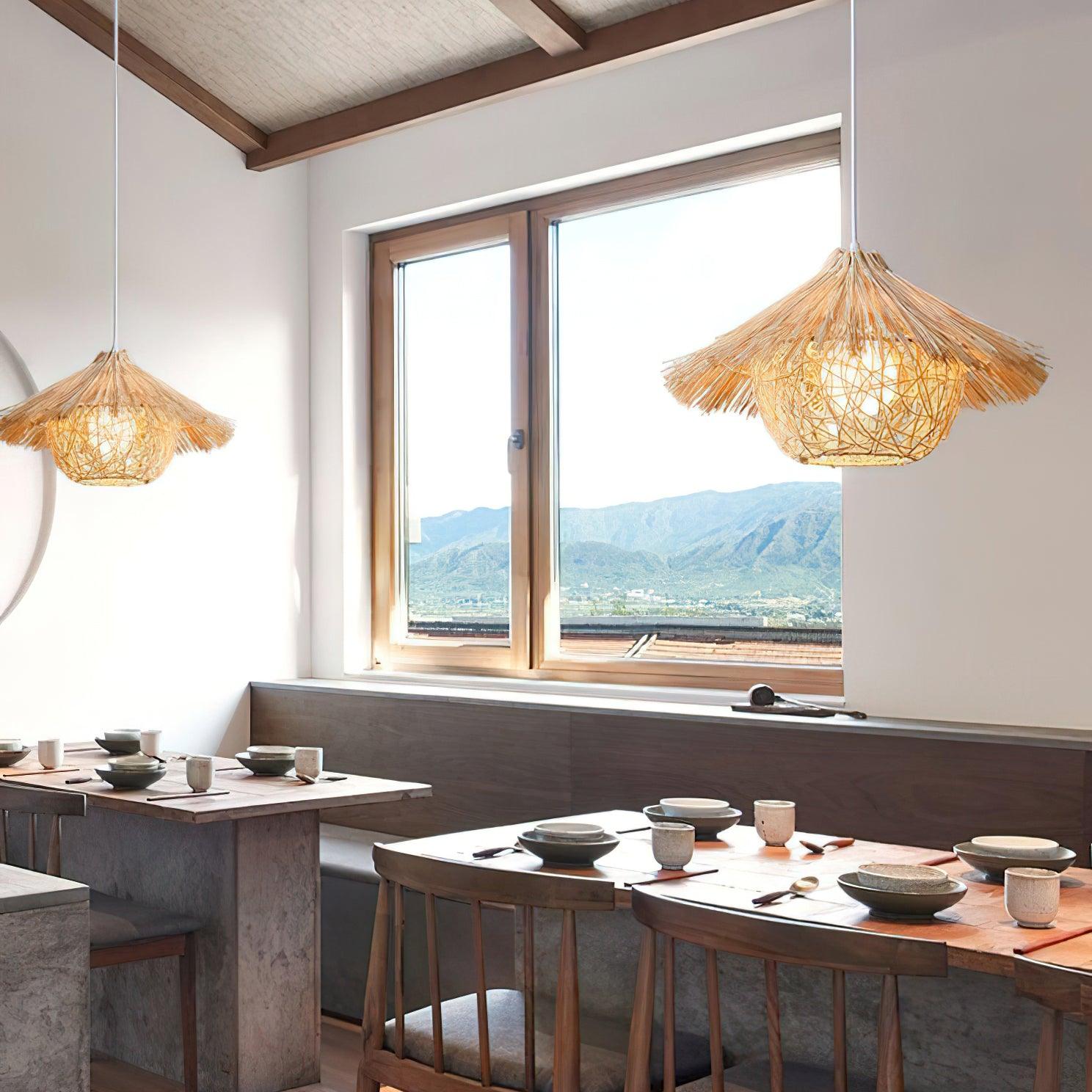 Straw Hat Pendant Light - Lumpaz
