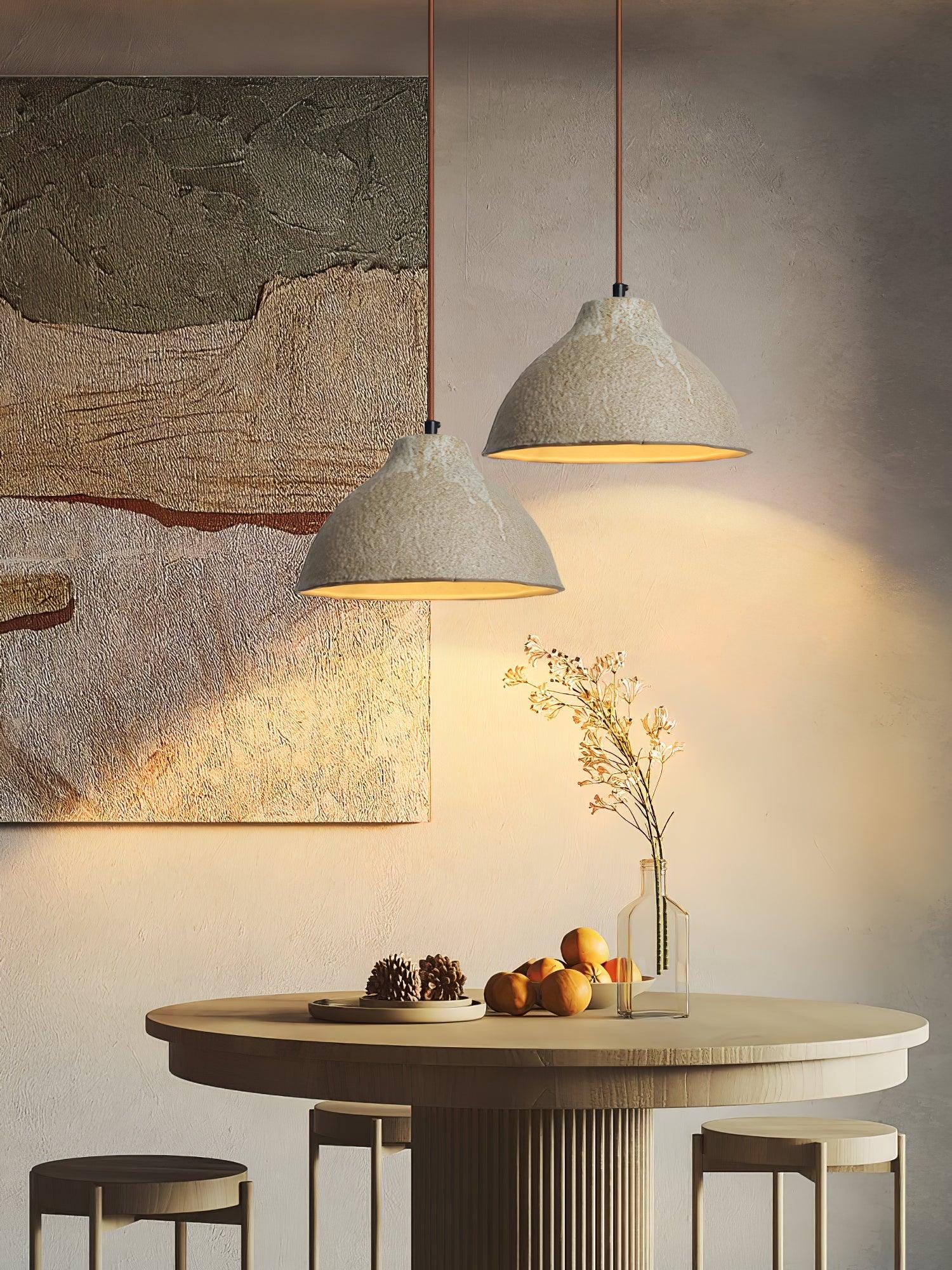 Raku Retro Ceramic Pendant Lamp - Lumpaz