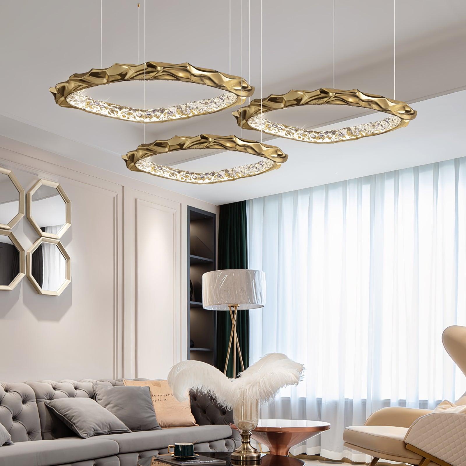 Resin Circlet Brass Pendant Lamp - Lumpaz