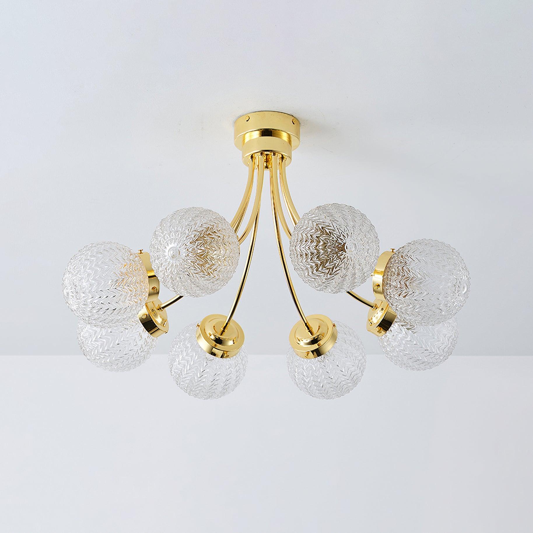 Carved Glass Ceiling Lamp - Lumpaz