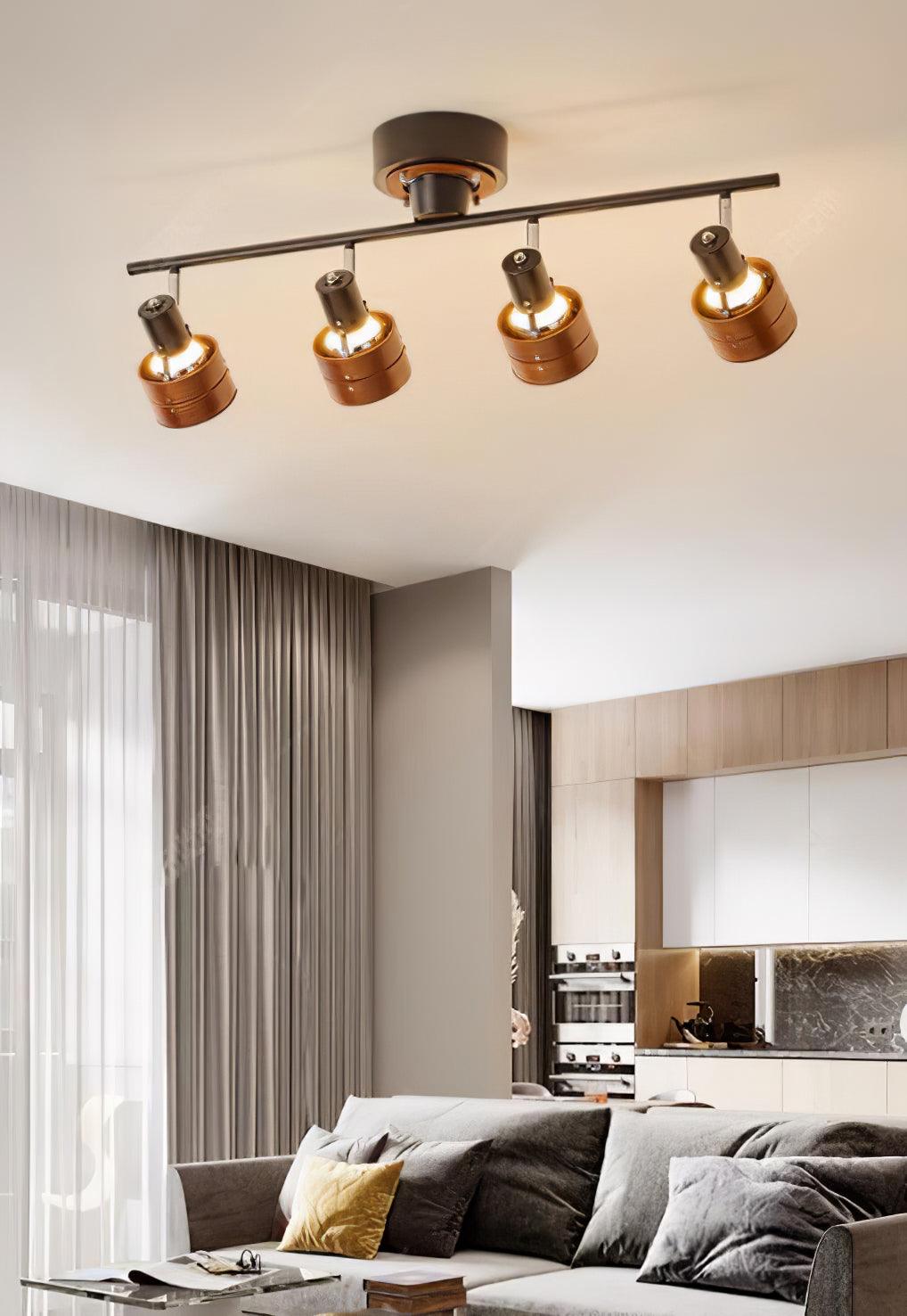Wooden Adjustable Spot Ceiling Lamp - Lumpaz