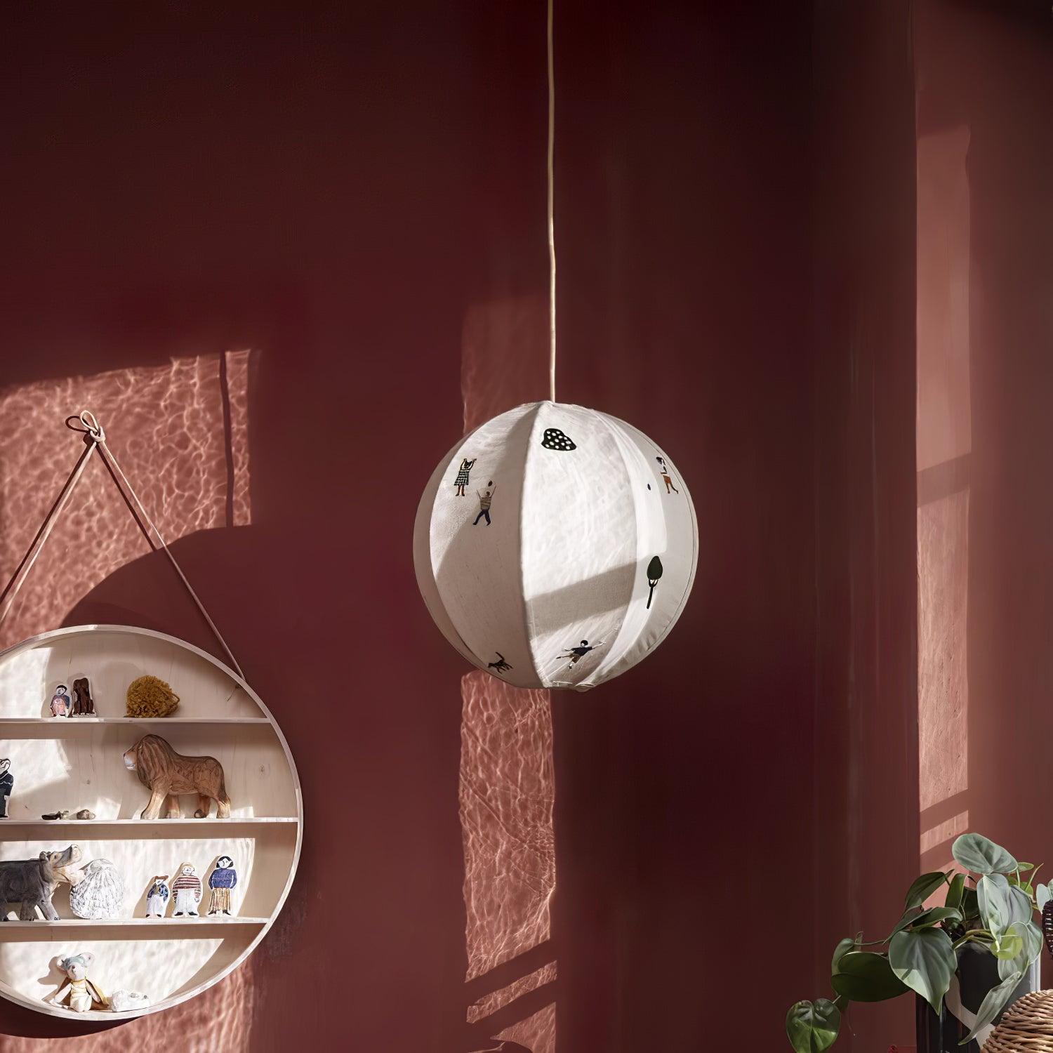 Park Embroidered Textile Pendant Lamp - Lumpaz