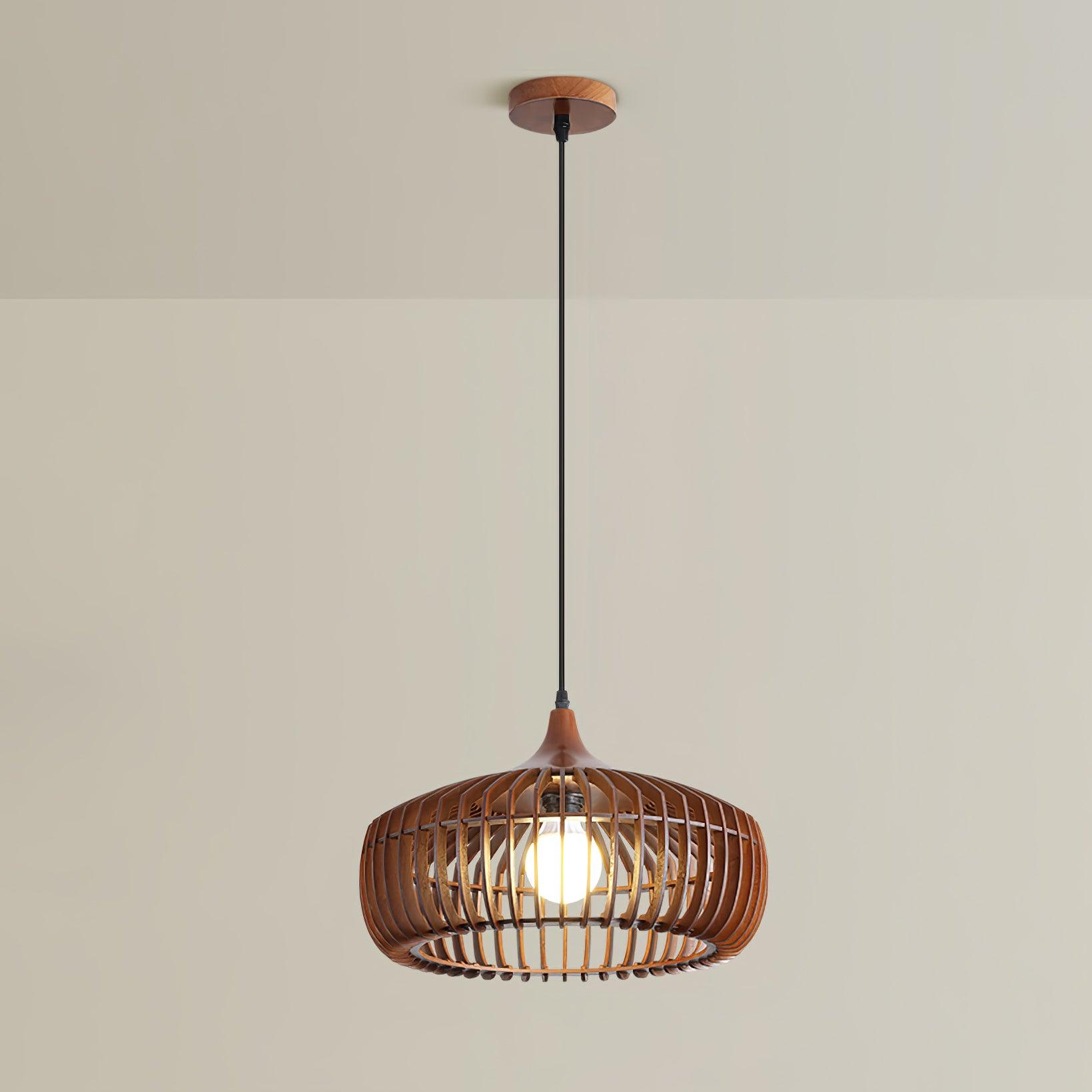 Lattice Nest Wooden Pendant Lamp - Lumpaz